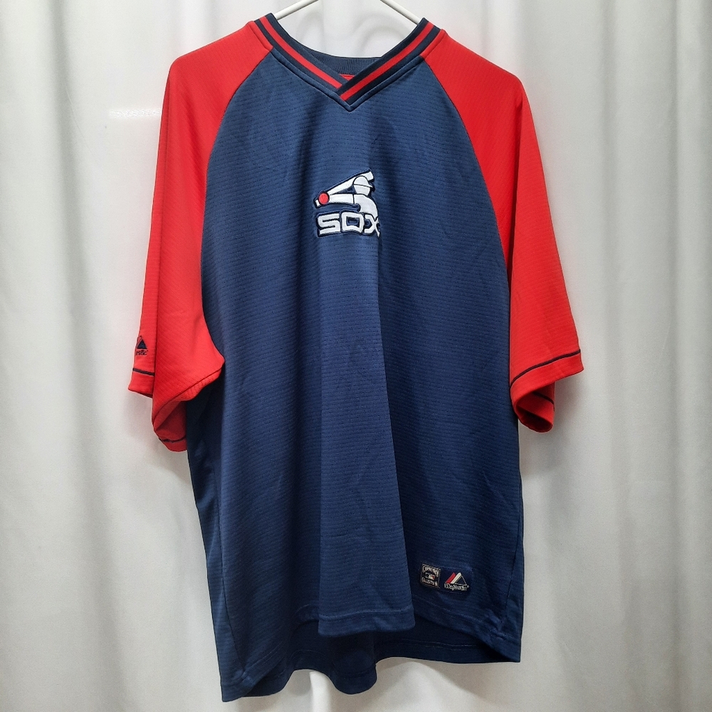 Majestic Chicago White Sox Pullover Jersey Shirt Size XL MLB Cooperstown Sports